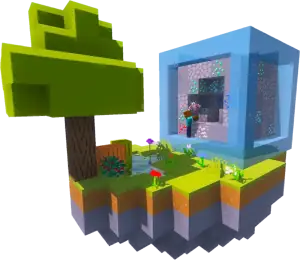 Cube à minerais sur un serveur skyblock minecraft fr
