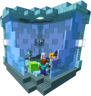 Cube à monstres sur un serveur skyblock fr minecraft